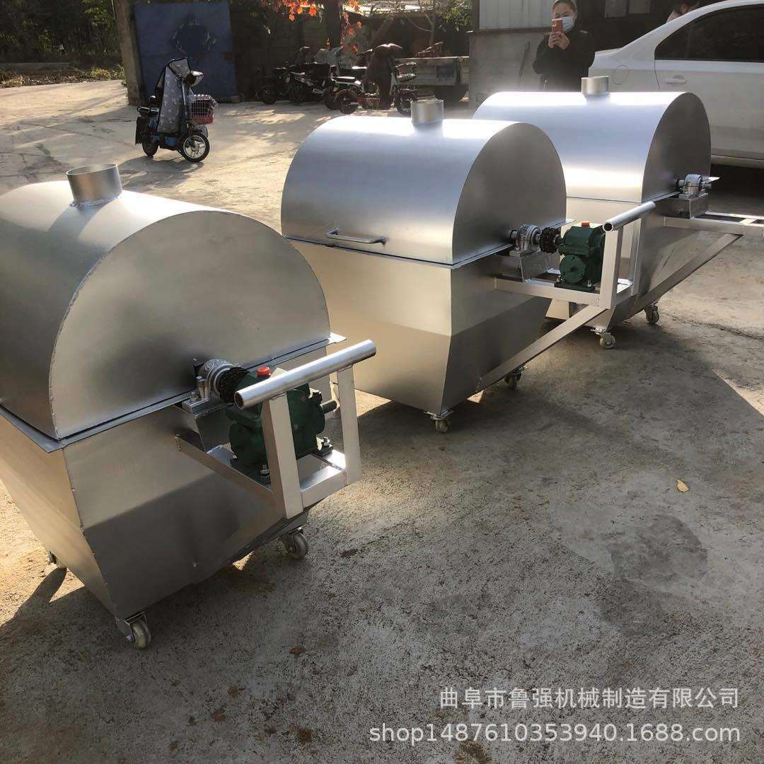 炒玉米粒麦麸烘干机 500斤花生滚筒翻炒机 多功能板栗炒货