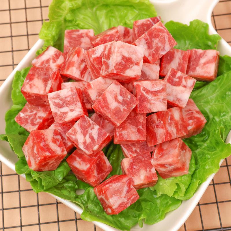 新品绿泰雪花牛肉粒冷冻半成品商用烧烤冷冻食材烤肉店烧鸟牛肉火