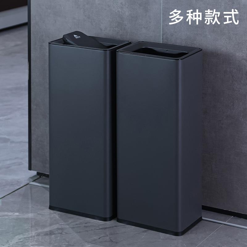 钢卫生间擦纸不手锈摇盖直投垃圾桶容量公共大场所酒店厕F78HSSHS