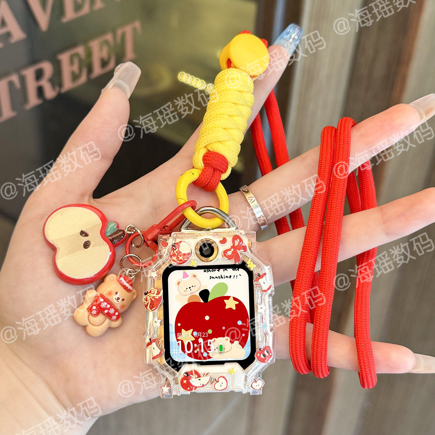适用小天才W1923AC儿童电话手表D2表带Q1A挂脖子套保护壳挂绳吊坠,手表,配件,淘宝优惠券,粉丝福利购,淘宝优惠卷