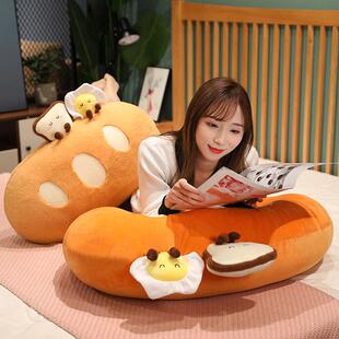 可爱法棍面包靠枕卧室床头长条大抱枕沙发护腰靠背垫宿舍床上舒适