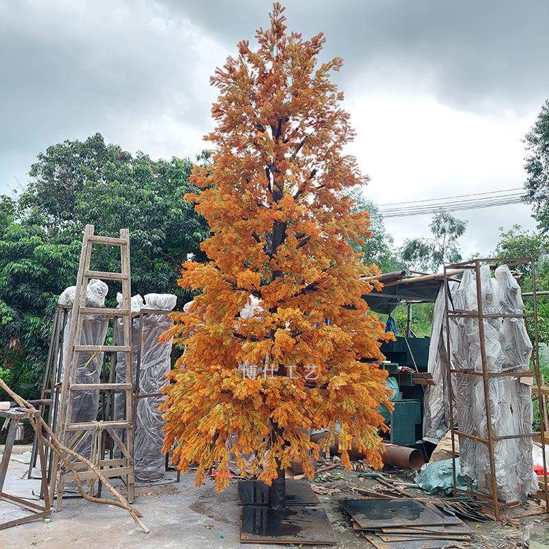 仿真松烟花场景树树装室内外园林工程假节日福桶材LB-C057料松饰