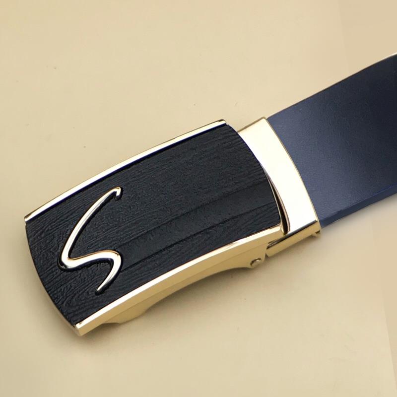 高档无牙扣皮带男真皮无孔腰自版带无痕商务休闲滚轴裤腰带韩无卡