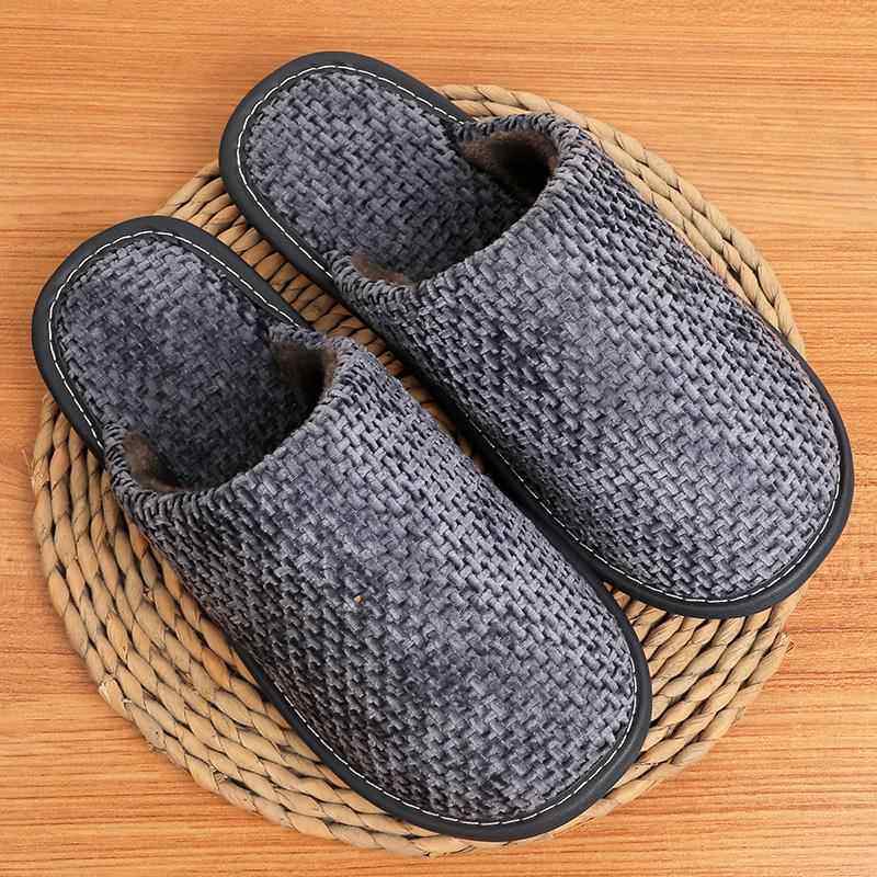 秋冬季棉麻布艺保暖棉拖鞋四季情侣居家室内地板月子棉拖鞋0911b,流行男鞋,休闲拖鞋,淘宝优惠券,粉丝福利购,淘宝优惠卷