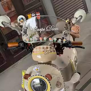 爱玛爱琪qb33电动车装饰仪表盘装饰小配件艾玛露娜爱朵电瓶车改装