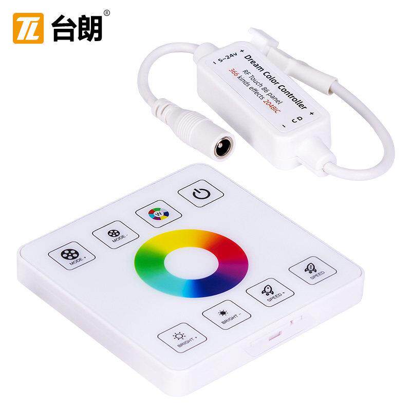 led幻彩调光控制器智能遥控5V12V24V跑马氛围流水灯带灯条控制器