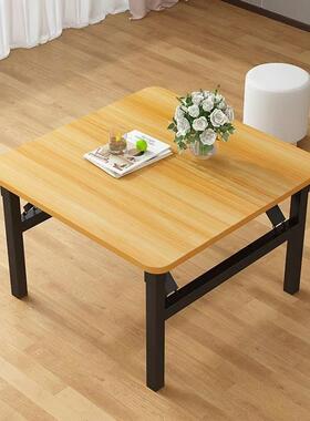 瑜杰家折具叠饭桌矮桌家用餐桌正方形出地桌简易四方桌租屋D1659
