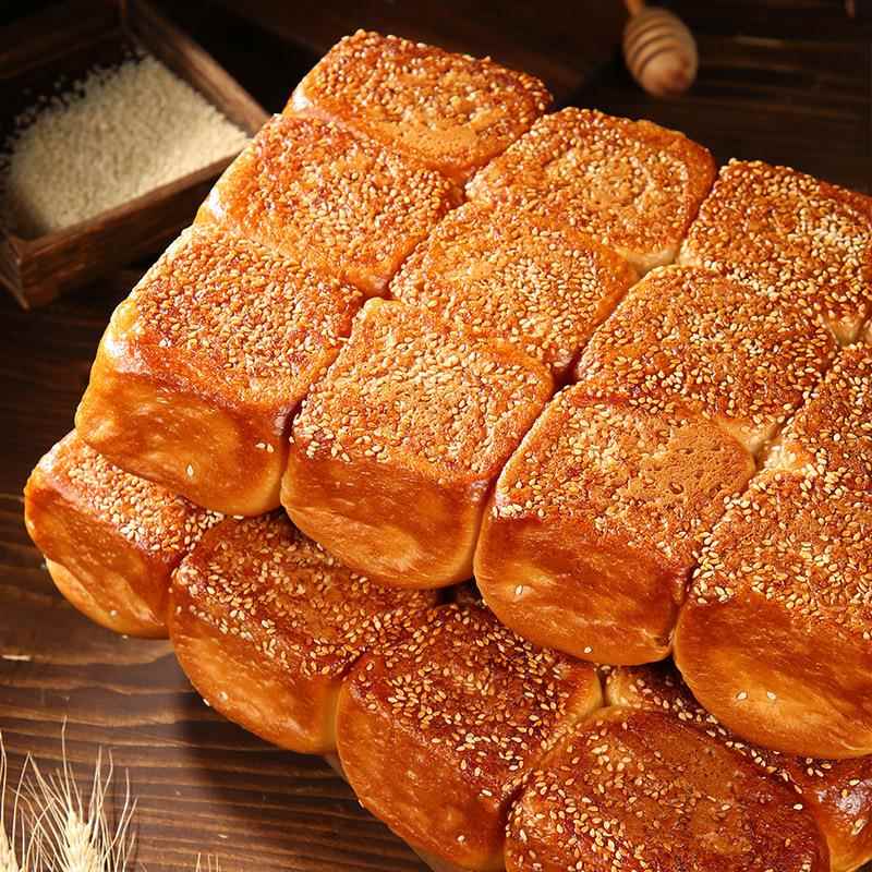 蜂蜜脆底小面包韩国馒头老式豆沙夹心蛋糕早餐糕点手撕面包健康