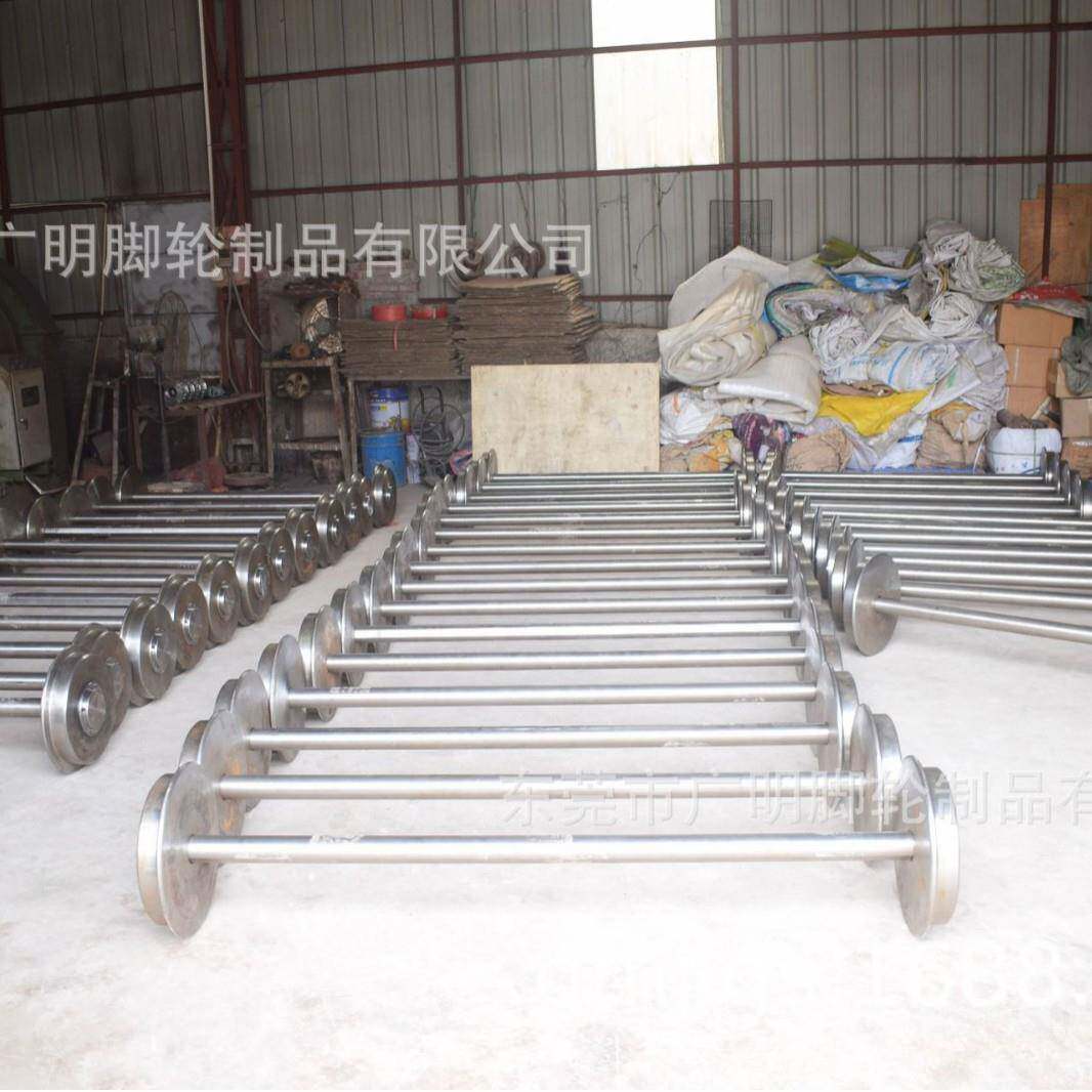 重型钢轨轨道轮铁轨铁路轨道轮槽钢轮火车轨道轮对轻轨轮