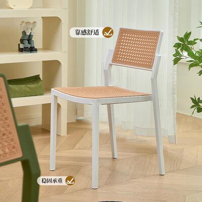 慵懒空间简约tb-76930可堆塑带料餐椅家用现户代休闲靠背椅小型扶