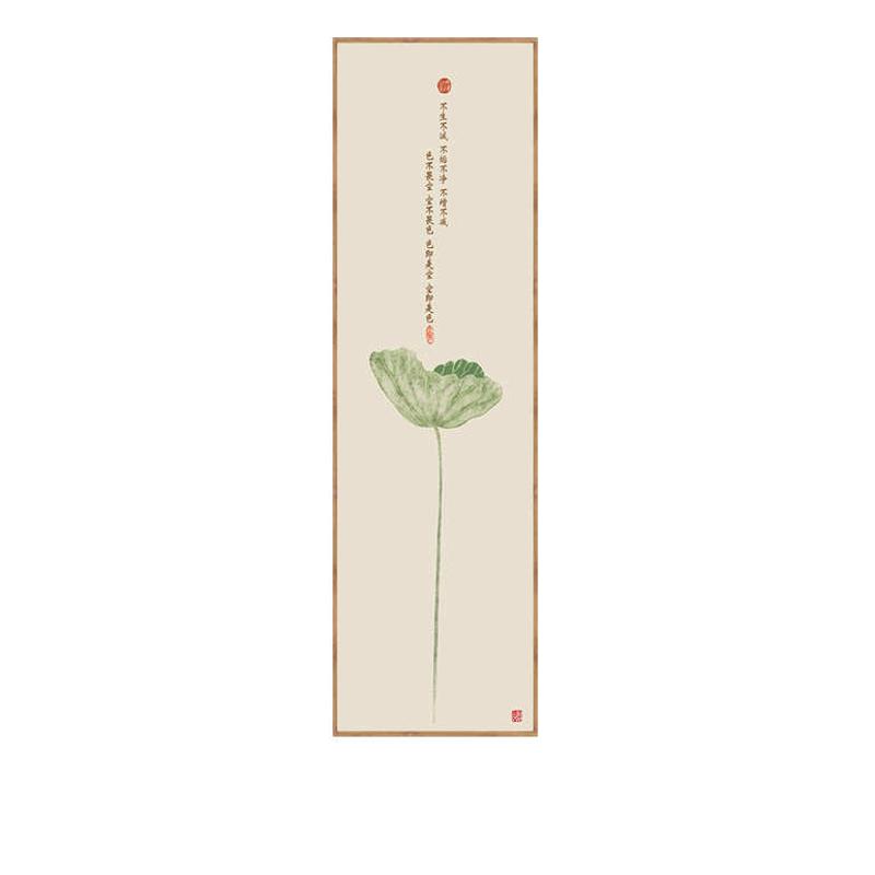 现代中式玄关装饰画简约客厅竖版窄长条书房楼梯转角墙面壁饰挂画图片