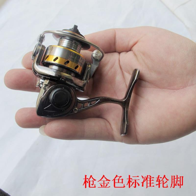 新款直销迷你型全金属纺车轮小号鱼线轮钢笔杆渔轮冰钓轮筏钓轮路