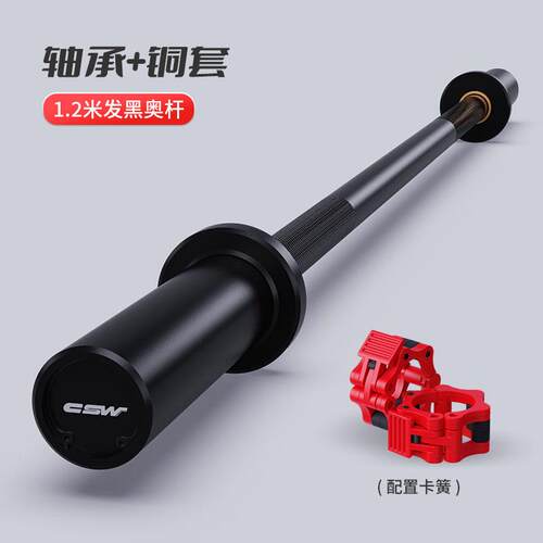 高档铃健身杠铃套房装专业铃哑铜套奥杆商用杠铃片家用运动健杠身