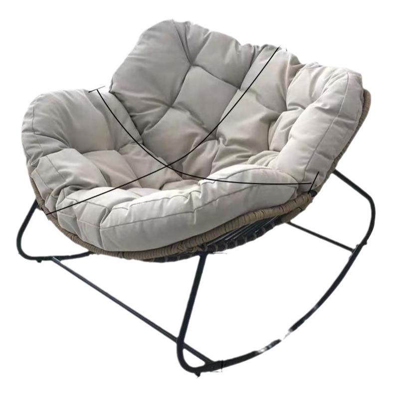 摇摇椅客厅卧室阳台家用单人躺椅网红休闲摇椅藤编铁艺懒人沙发