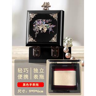 高档锦复贝传说古首盒手串耳钉玉镯戒指盒子结婚礼物玩文核饰桃收