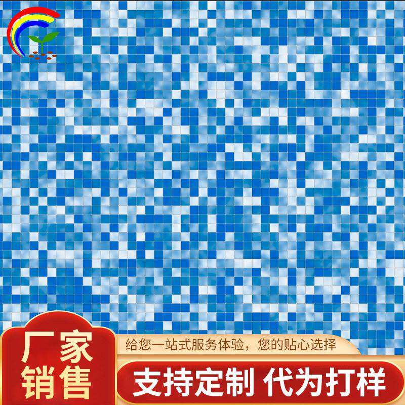 岩箔贴材蓝白瓷砖 仿砖壁纸橱柜接触纸砖墙背景自粘壁纸现货