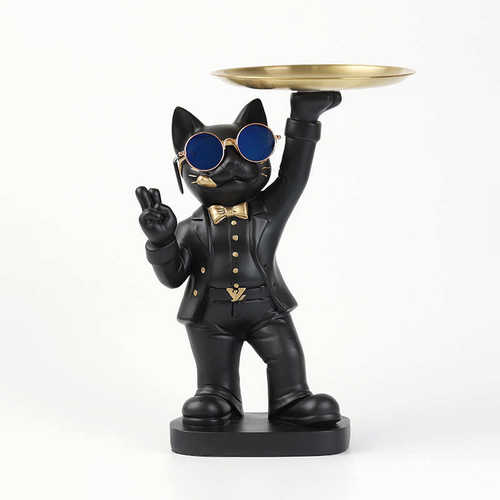 批发艺品桌面客厅 猫新款摆件装饰品家居树脂玄关酷工办公室