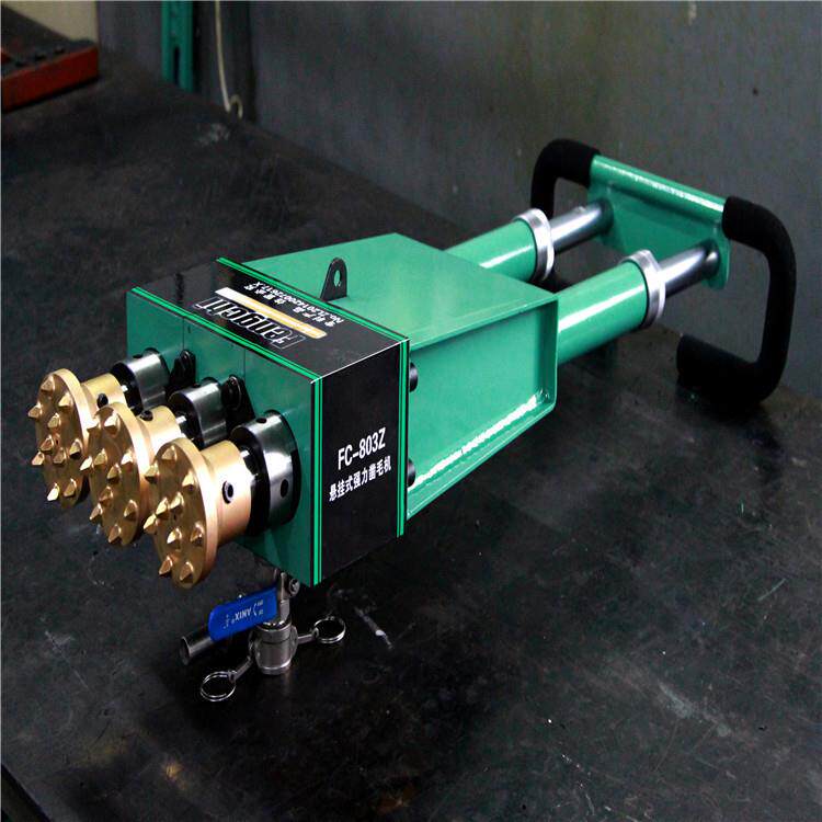 桥梁墙面凿毛机3头手持式路面打磨机水泥地面拉毛机图片参数