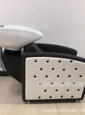 理发店小型发洗盆头床头坐式洗躺椅美发店发廊专H003用陶瓷深盆冲