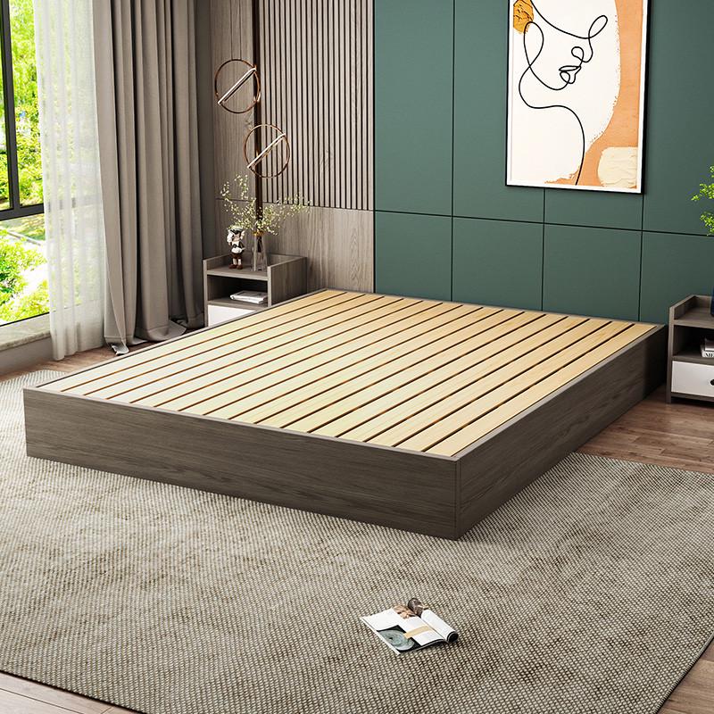 榻榻米床落地式床架1.8x2米空架子框架超厚床宾馆床卧室床架