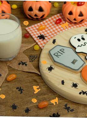Halloween party throw confetti pumpkin Spider witch bat glit