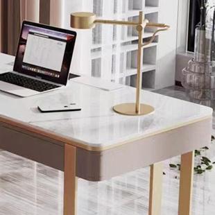 奢岩板书桌KHO卧室书端房医美桌高办公桌家轻用写代字台简约现学