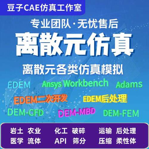 有限元代做edem颗粒离散元彷真DEM-CFD/DEM-FEM/DEM-MBD流固耦合