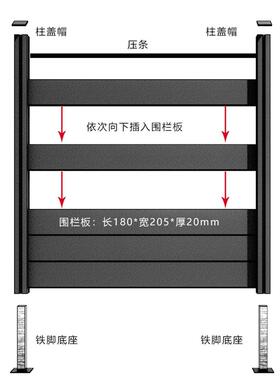 庭院塑木围墙围栏围挡木塑户外院墙隔断栅栏花园隔墙多种颜色