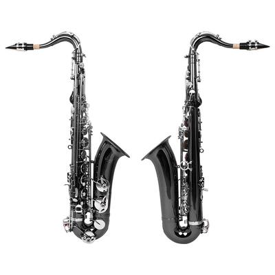 LADE镀黑镍次中音萨克斯降B调黄铜萨克斯管初学演奏西洋管乐器SAX