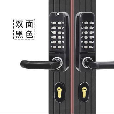 别墅门密码锁防水户外庭院门窄框门锁断桥铝锁双面密码锁铁艺门锁