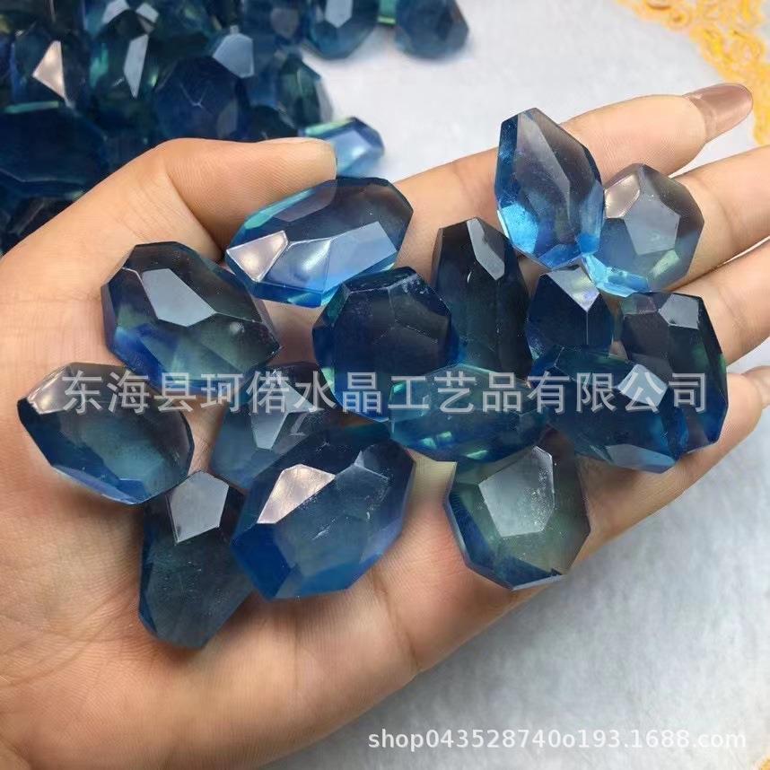 高品质天然材料海蓝宝随形用于装饰