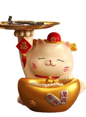 招财猫入户玄关摆件鞋柜客厅家居桌面装饰树脂工艺品摆设乔迁礼品