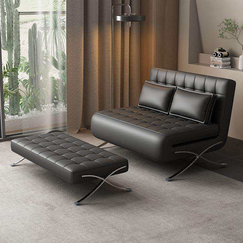 单人沙发床可折叠两用客厅小户型巴塞罗那阳台书房黑色懒人沙发椅