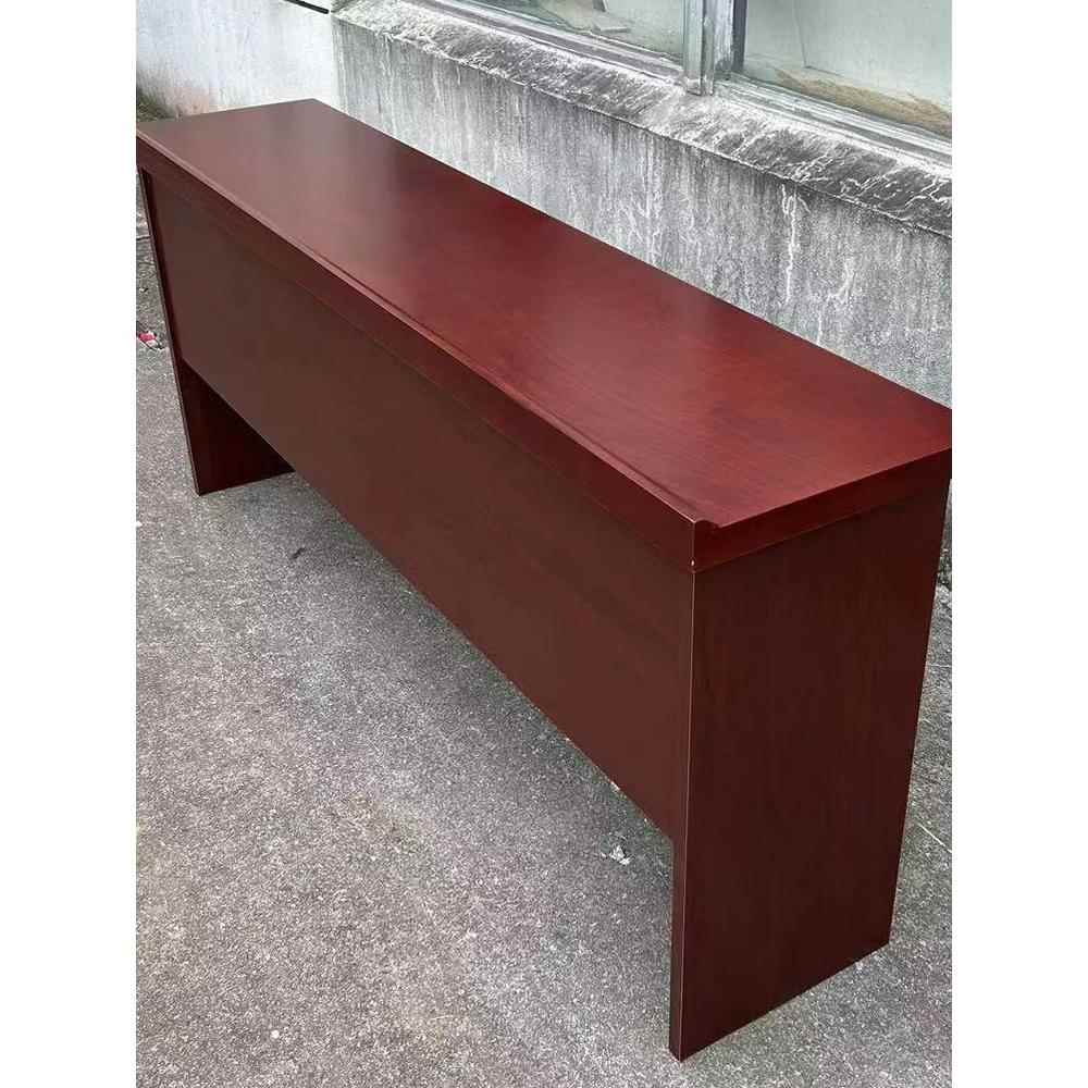 需定制双人培训桌会议室桌椅木皮长条桌油漆条形桌椅组合主席台会