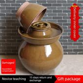 陶瓷酸菜罐家用陶器旧罐腌菜密封罐老式 大小罐四川泡菜罐