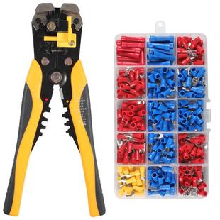 D2压线剪线剥线自动多功能剥线钳280Pcs端子 剥线钳组合