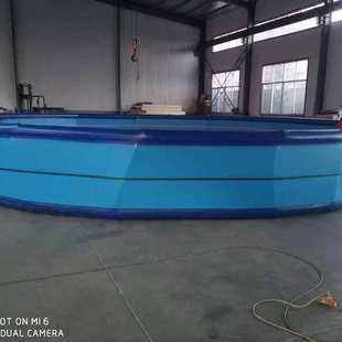 鱼池折叠水池加厚帆布移动支架水池水蛭养殖池软体水池鱼池镀锌管