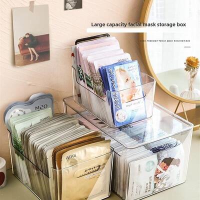 transparent facial mask box cosmetic storage box desktop she
