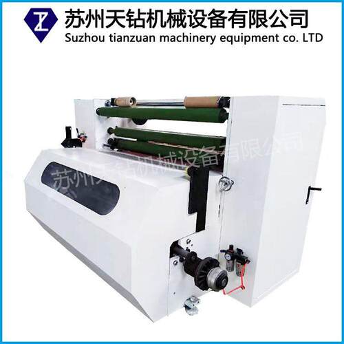 新款210高速换轴不停机 BOPP封箱胶带分条机 环保型消音罩分条机