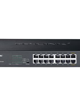 TP-LINK 网络交换机16口全千兆Web网管监控管理企业级TL-SG2016D