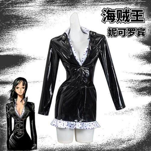 海贼王1代妮可罗宾cos服女装司法岛黑色洋装cosplay全套装