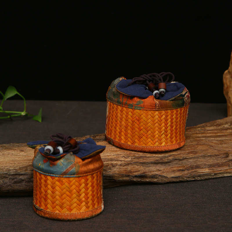 缎面印花杯笼三角方形圆形杯笼古典布袋首饰收藏锦囊竹编茶杯杯笼,特色手工艺,竹编/竹雕,淘宝优惠券,粉丝福利购,淘宝优惠卷