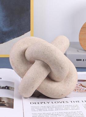 新款跨境几何环扣摆件桌面创意装饰摆件装饰客厅书房增添艺术气氛