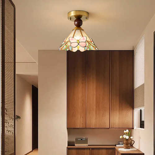 美式复古过道玄关灯法式浪漫中古阳台走廊吸顶灯设计师款蝴蝶吊灯