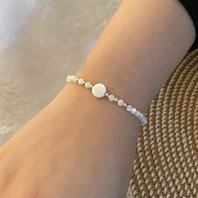 26字母手炼 串珠贝壳手饰 欧美新款饰品Shell letter bracelet