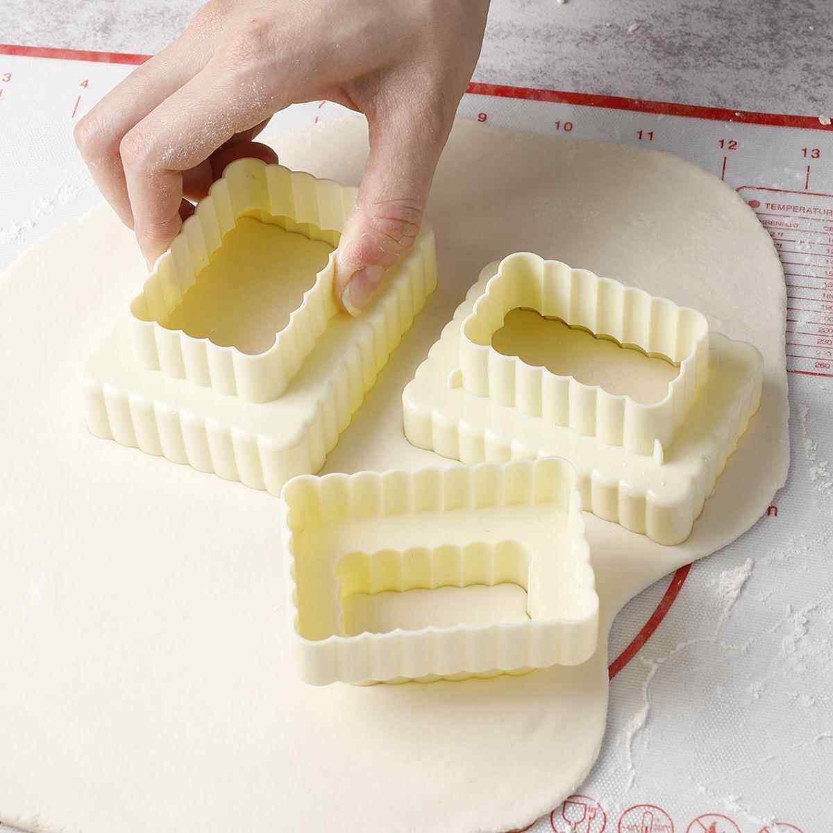 家用长方形塑料饼干模3件套食品级DIY蛋糕花边模具烘焙组合套装,厨房/烹饪用具,烘焙模具,淘宝优惠券,粉丝福利购,淘宝优惠卷