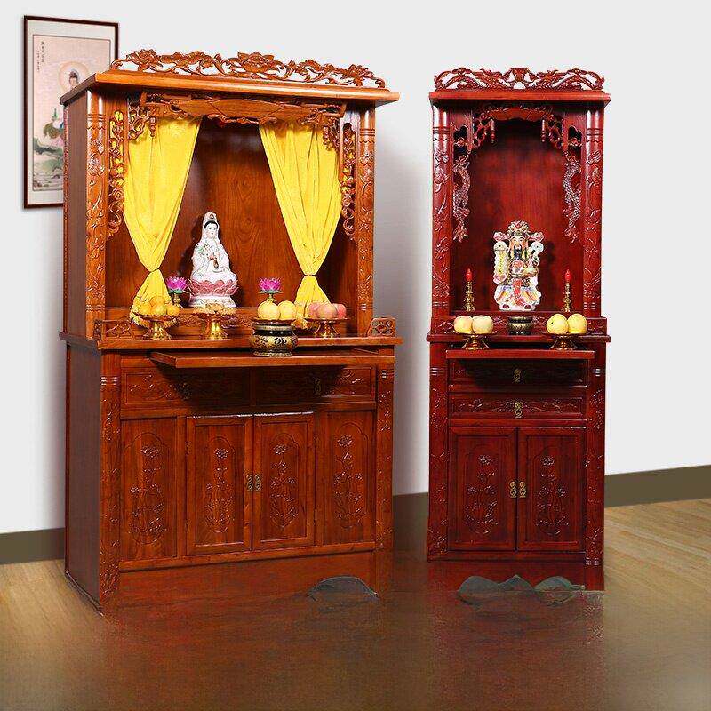 实木佛龛立柜观音财神柜佛柜关公柜神龛柜供桌神台柜佛台家用供台