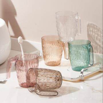 Creative clear漱口杯for home use, perfect for couples. These
