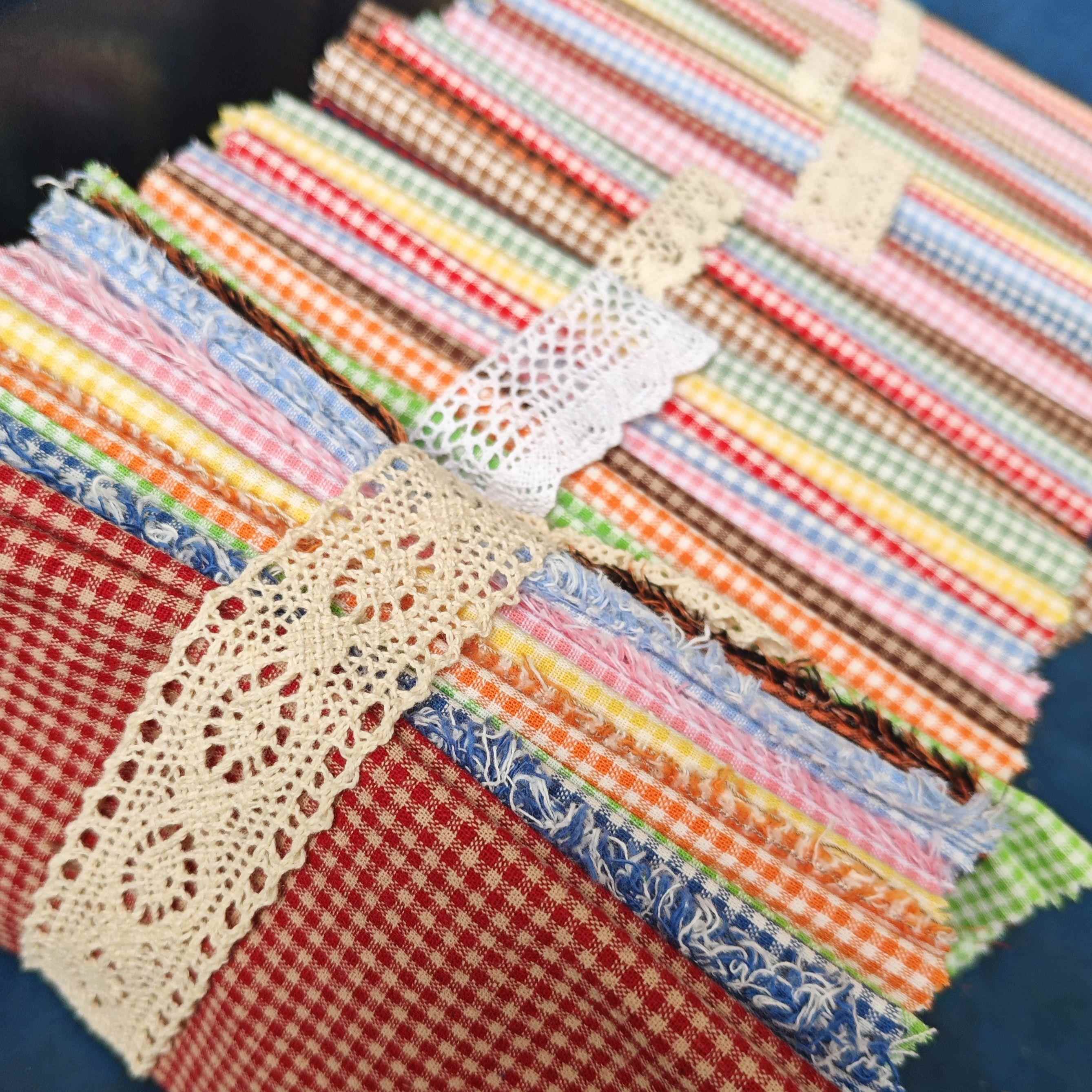 半斤微瑕色织格子布料 手工布艺娃衣DIY玩偶面料清仓