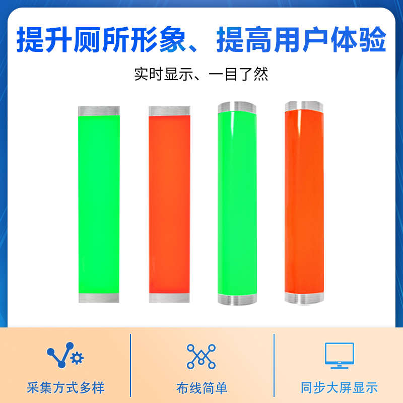 讯鹏智慧公厕厕所蹲位有人无人红绿双色柱形自动感应器状态指示灯